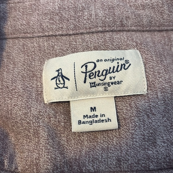 Original Penguin men’s red long sleeve button down shirt size medium - Picture 7 of 8